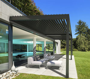 pérgola apoiada em parede