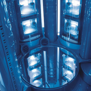cabine vertical de bronzeamento