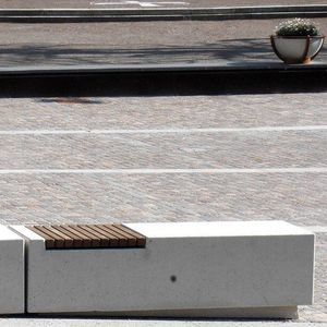 banco para espaço público contemporâneo