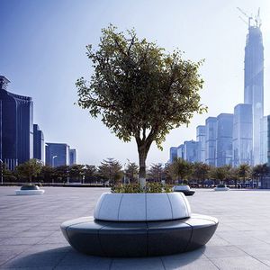 banco para espaço público contemporâneo