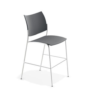 cadeira alta contemporânea / estofada / empilhável / 100% reciclável