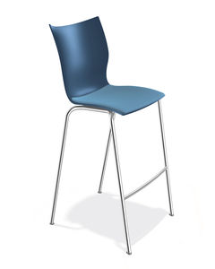 cadeira alta contemporânea / estofada / 100% reciclável / em tecido