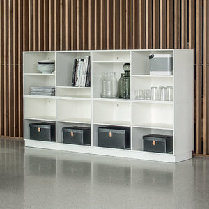 estante modular / contemporânea / em madeira lacada / em carvalho