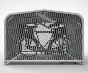 abrigo para bicicletas em aço