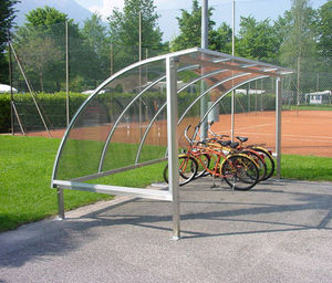 abrigo para bicicletas em aço
