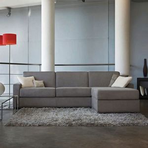 sofá de canto / cama / contemporâneo / em tecido