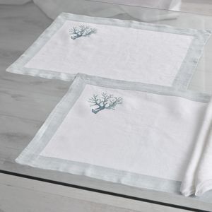 individual de mesa em linho
