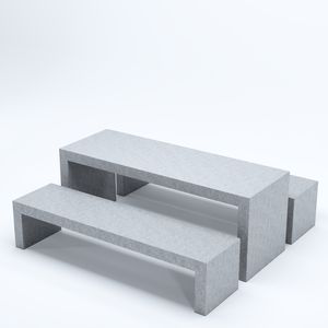 mesa de piquenique de design minimalista