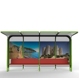 abrigo de ônibus em vidro 1