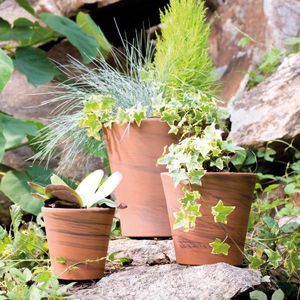 vaso de jardim em terracota