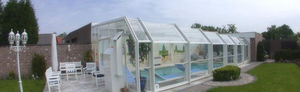 cobertura de piscina apoiada