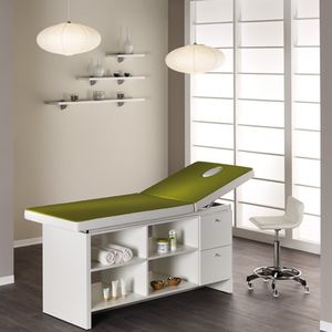 mesa de massagem com compartimento de arrumação