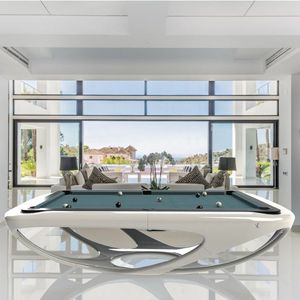 mesa de sinuca de design original / conversível em mesa de refeição / topo de gama / da linha comercial