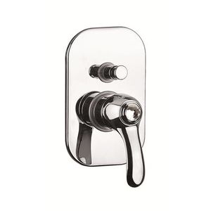 misturador monocomando para box de banheiro / de embutir / em metal cromado / em cristal Swarovski®