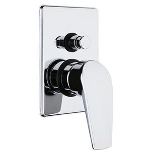 misturador monocomando para box de banheiro / embutido / em metal cromado / 2 furos
