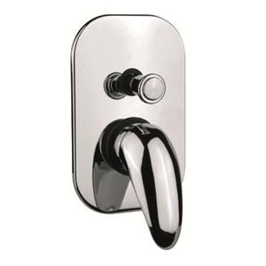misturador monocomando para box de banheiro / embutido / em metal cromado / 2 furos