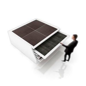 expositor para ladrilhos / em madeira / em painéis / para espaço comercial