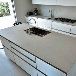 tampo de bancada em cerâmica / para cozinha / antimanchas / antibacteriano