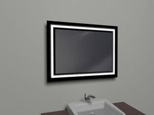 epelho para banheiro de parede / com iluminação LED / contemporâneo / retangular