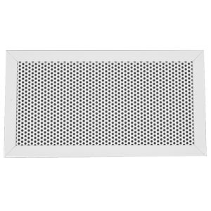grelha de ventilação em alumínio / em aço / retangular / branca