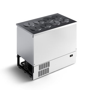 vitrina refrigerada com cubas