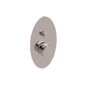 misturador monocomando para box de banheiro / de parede / em metal cromado / 1 orifício