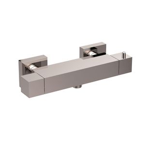 misturador monocomando para box de banheiro / de parede / em metal cromado / termostático