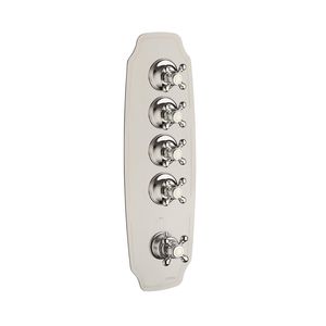 misturador monocomando para box de banheiro / de parede / em metal cromado / termostático
