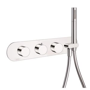 misturador monocomando para box de banheiro / de parede / em metal cromado / termostático