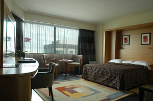quarto de hotel contemporâneo
