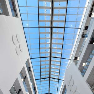 cobertura de vidro fixa