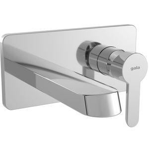 misturador monocomando para lavatório / de embutir / metálico / 1 furo