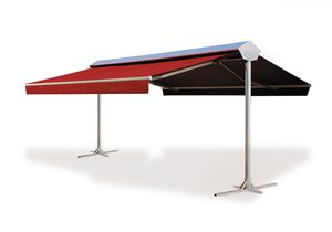 toldo reto autoportante / manual / de duas águas / cinza