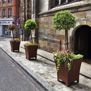 floreira em aço Corten