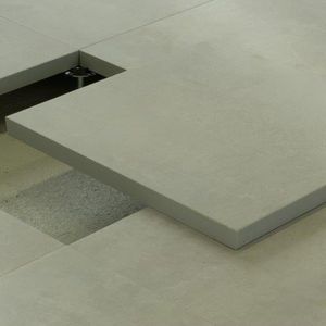 piso elevado em sulfato de cálcio