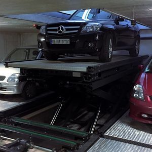 sistema de estacionamento com plataforma