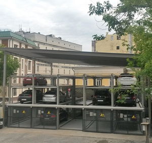 sistema de estacionamento com plataforma