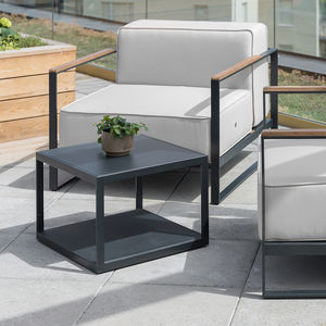 poltrona de jardim / contemporânea / em Sunbrella® / em teca