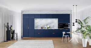 cozinha contemporânea / em madeira lacada / em pedra / modular