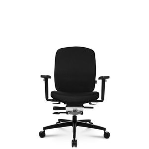 poltronas de escritório contemporânea / em couro / em alumínio / com rodízios