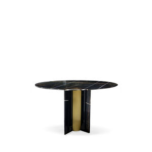 mesa de jantar contemporânea / em mármore / redonda