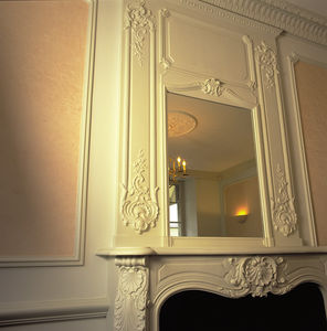 decoração de pano de chaminé clássica