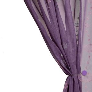 cortina de voile estampada 1