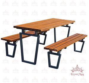 conjunto de mesa e bancos contemporâneo