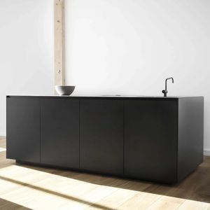ilha de cozinha em alumínio