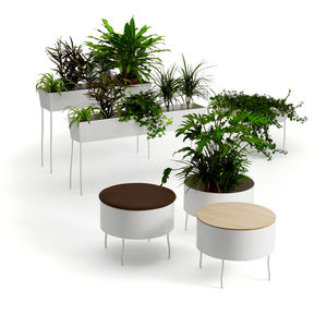vaso de jardim metálico