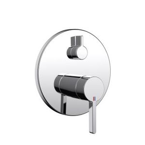misturador monocomando para banheira / de parede / em metal cromado / 2 furos