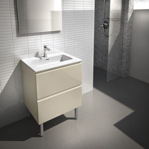 gabinete de banheiro de piso / em MDF / laminado / contemporâneo