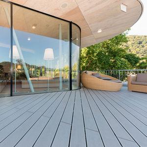 tábua de deck em madeira plástica