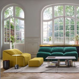 sofá contemporâneo / em tecido / de 2 lugares / de 3 lugares